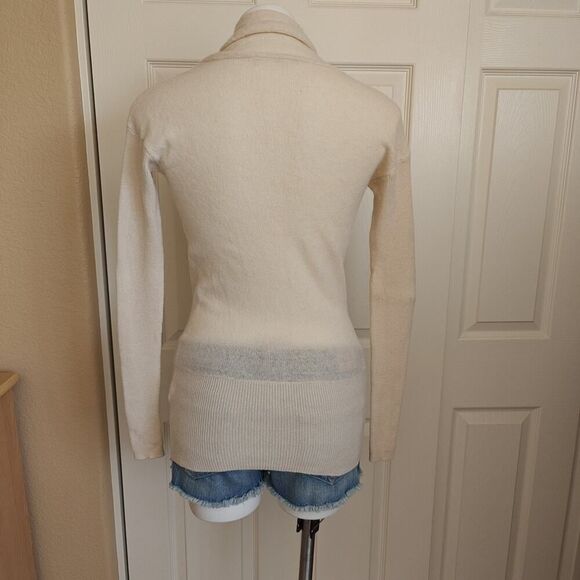 Vince fitted cashmere pullover wrap sweater sz XS - Picture 4 of 9
